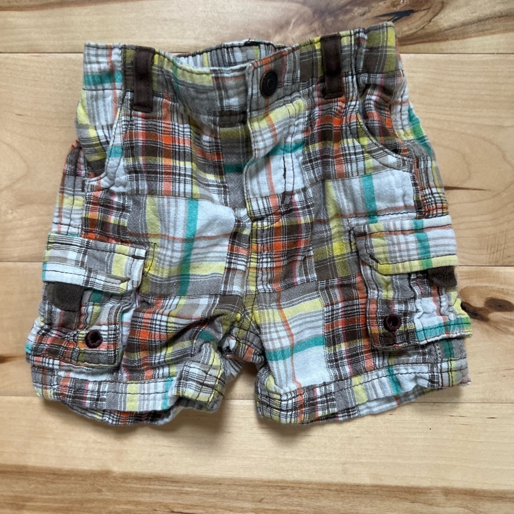 Cherokee Madras Plaid Shorts Baby 3 Months